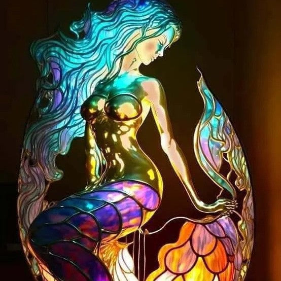 Arielle™ | Stained Glass Mermaid Lamp