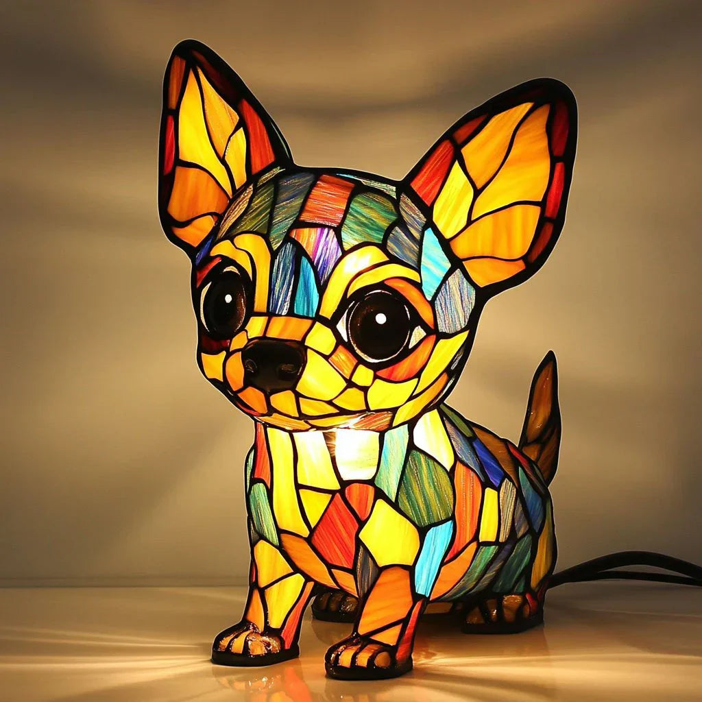 Snoopy™ | Cozy Stained Glass Dog Lamp