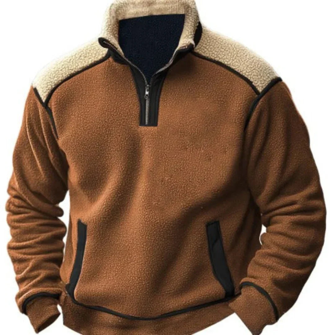 Liam™ | Vintage Fleece Pullover with Quarter Zip