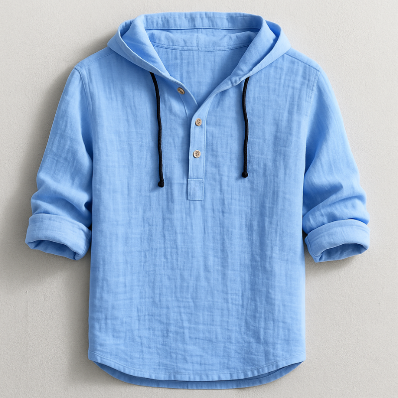 Rivani™ | Luxury Linen Hoodie Shirt