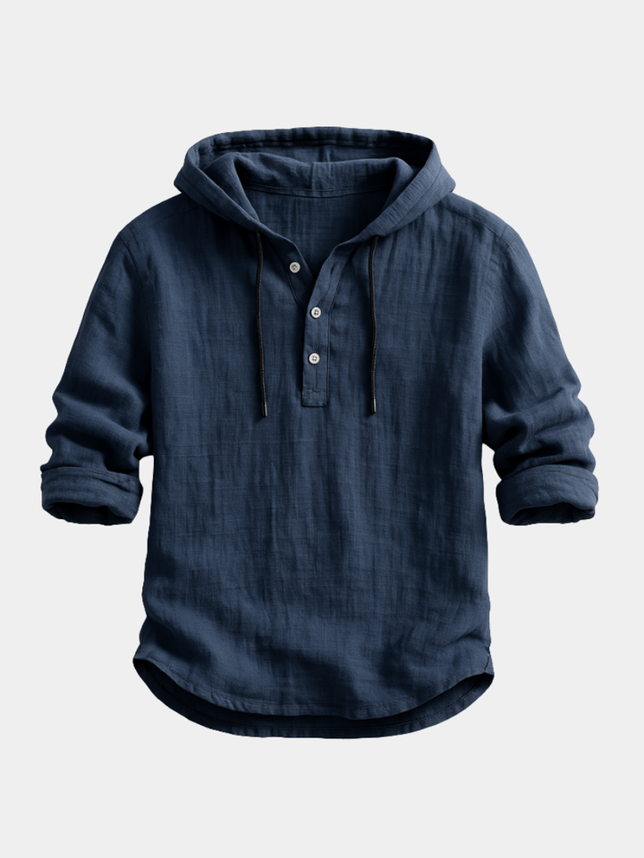 Rivani™ | Luxury Linen Hoodie Shirt