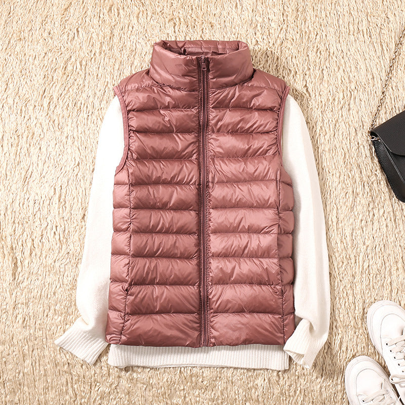 Amira™ | Lightweight down vest with pleated design