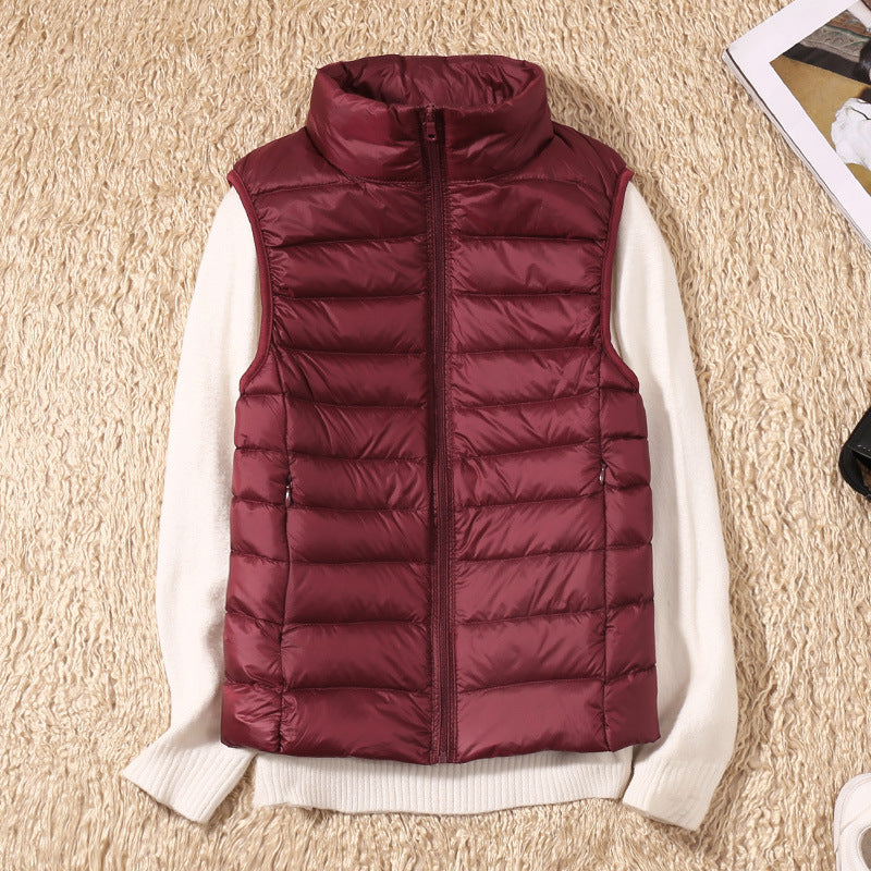 Amira™ | Lightweight down vest with pleated design