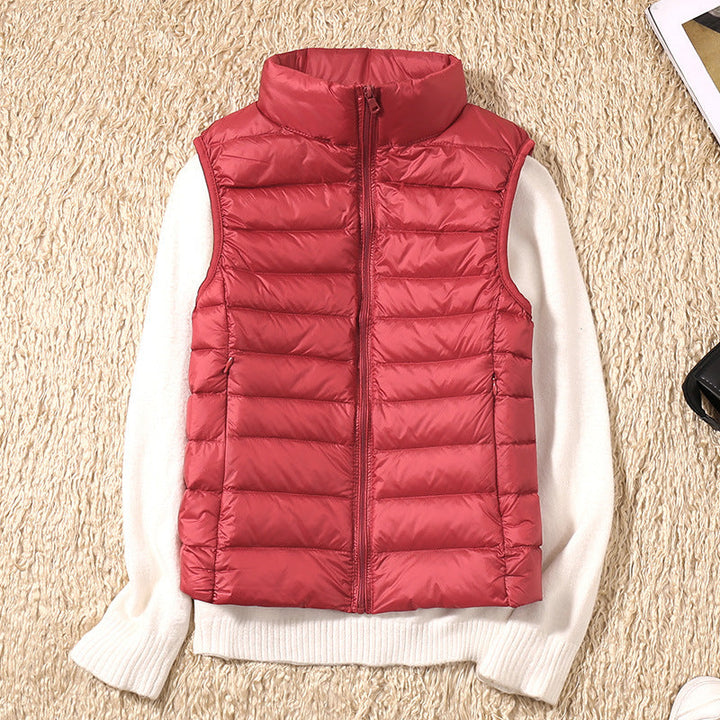 Amira™ | Lightweight down vest with pleated design