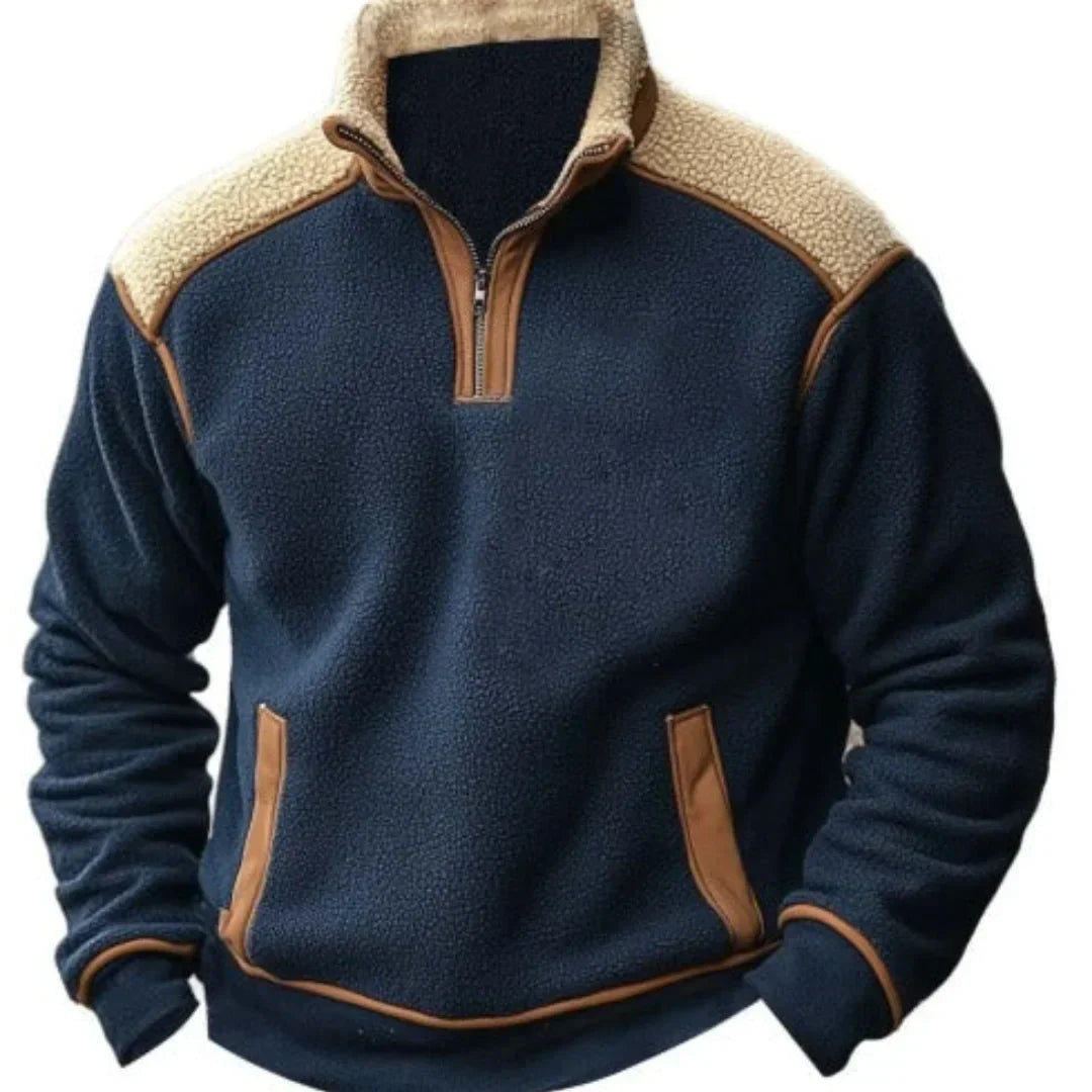 Liam™ | Vintage Fleece Pullover with Quarter Zip