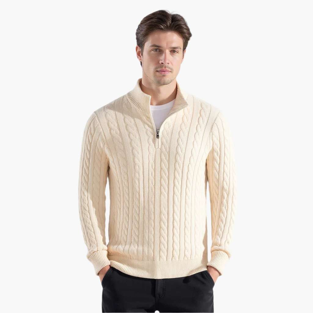 TAEBAEK™ | Zipped Cable Sweater