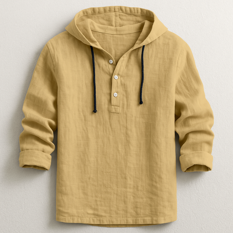 Rivani™ | Luxury Linen Hoodie Shirt