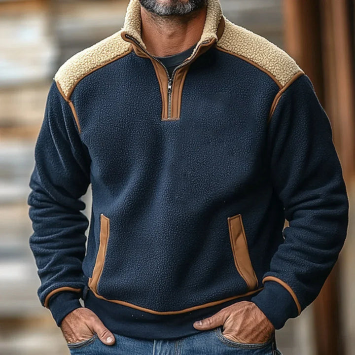 Liam™ | Vintage Fleece Pullover with Quarter Zip