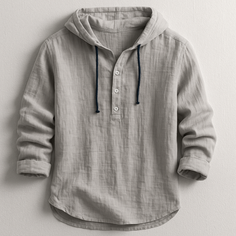 Rivani™ | Luxury Linen Hoodie Shirt