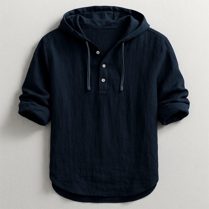 Rivani™ | Luxury Linen Hoodie Shirt