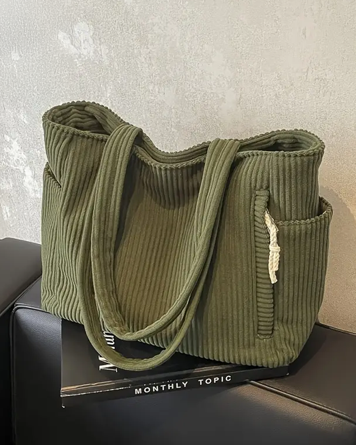 Tilda™ | Ribbed Tote Bag with Cord Detail