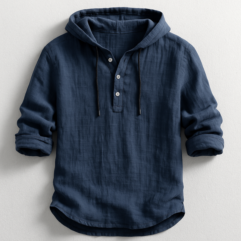 Rivani™ | Luxury Linen Hoodie Shirt