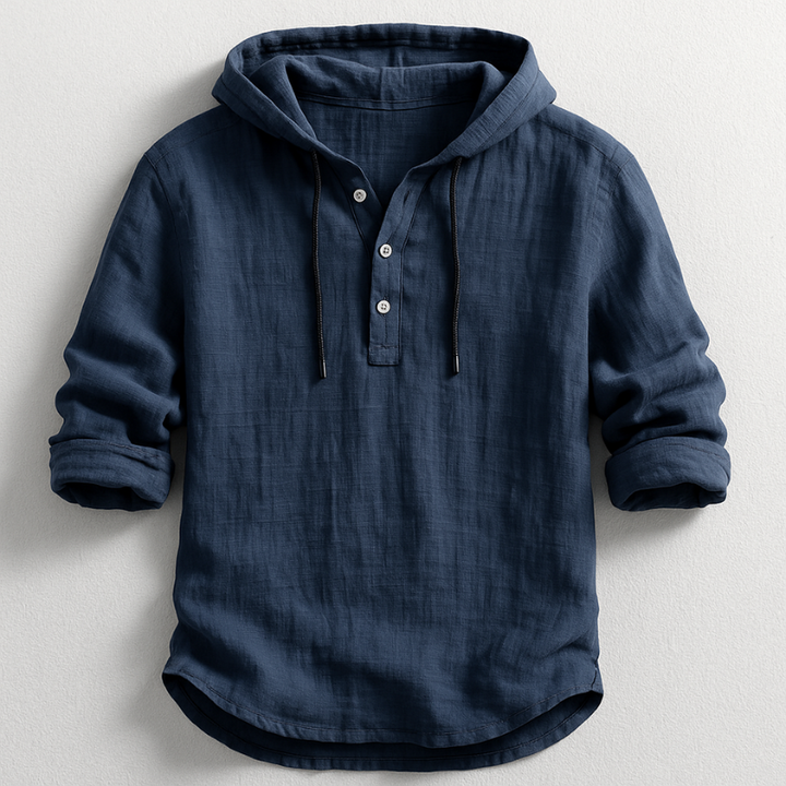 Rivani™ | Luxury Linen Hoodie Shirt