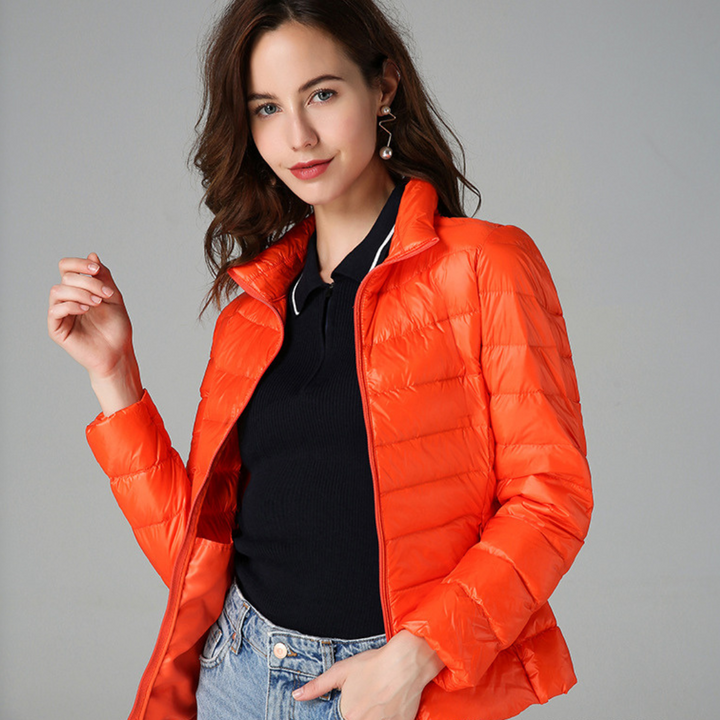 Myra™ | Ultra-Light Down Jacket with Refined Pleats