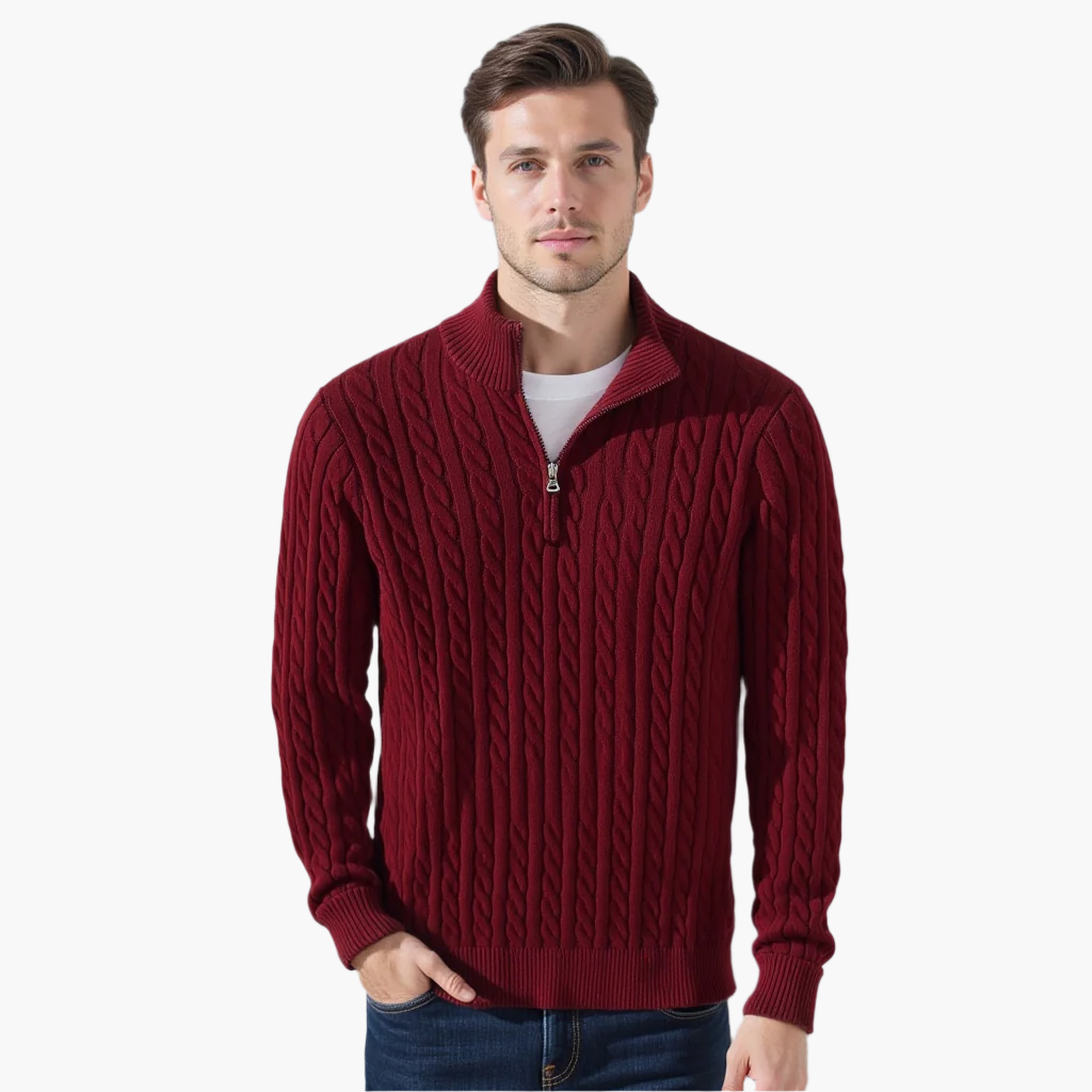 TAEBAEK™ | Zipped Cable Sweater