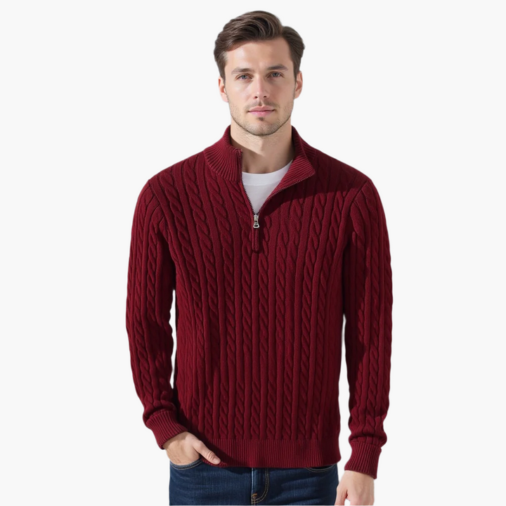 TAEBAEK™ | Zipped Cable Sweater