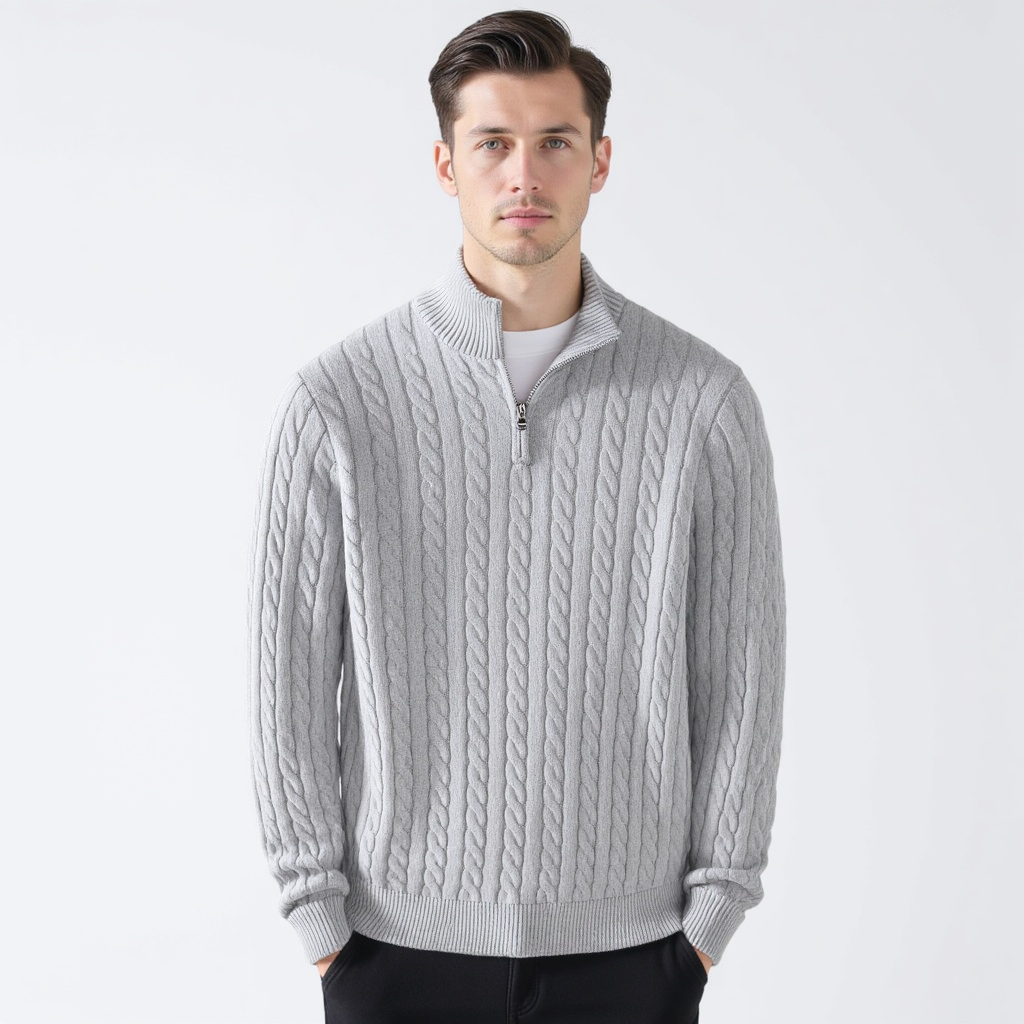 TAEBAEK™ | Zipped Cable Sweater