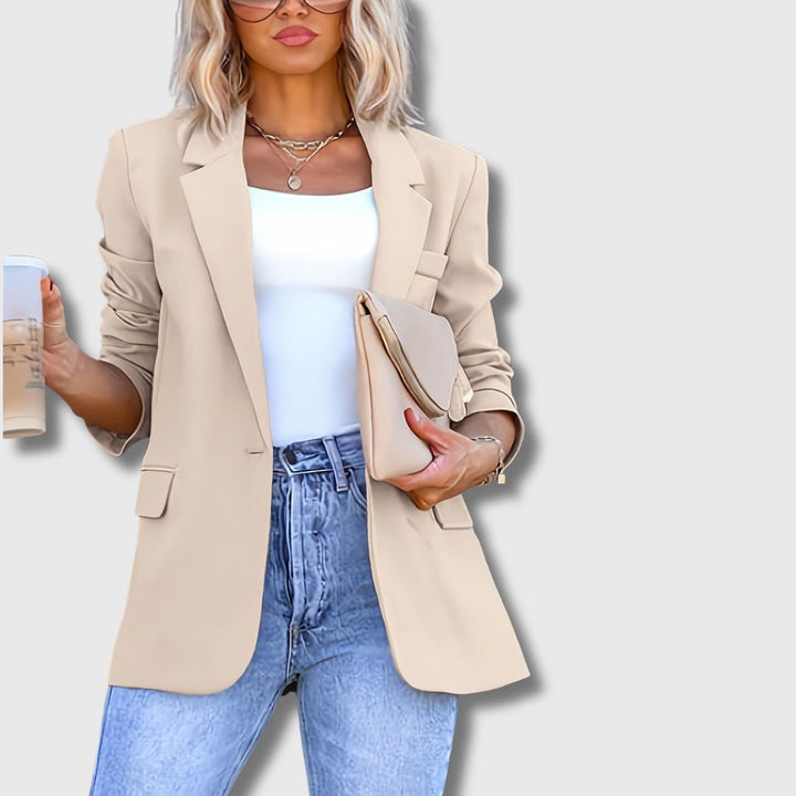 Sylvie™ | Women’s Elegance Beige Blazer Limited Edition