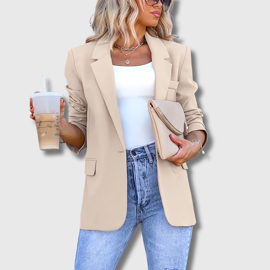 Sylvie™ | Women’s Elegance Beige Blazer Limited Edition