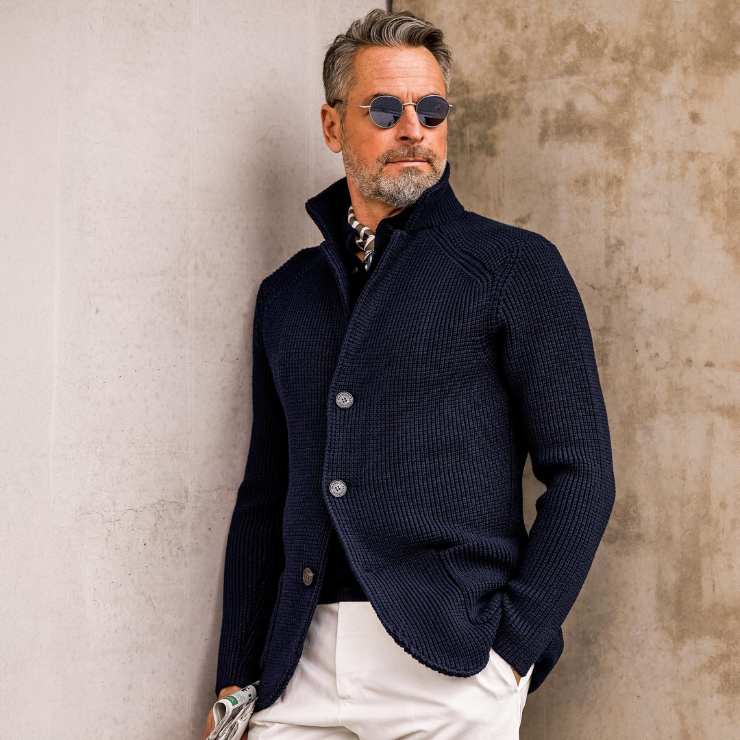 Arnaud™ | Retro Military-Inspired Cardigan for Modern Elegance