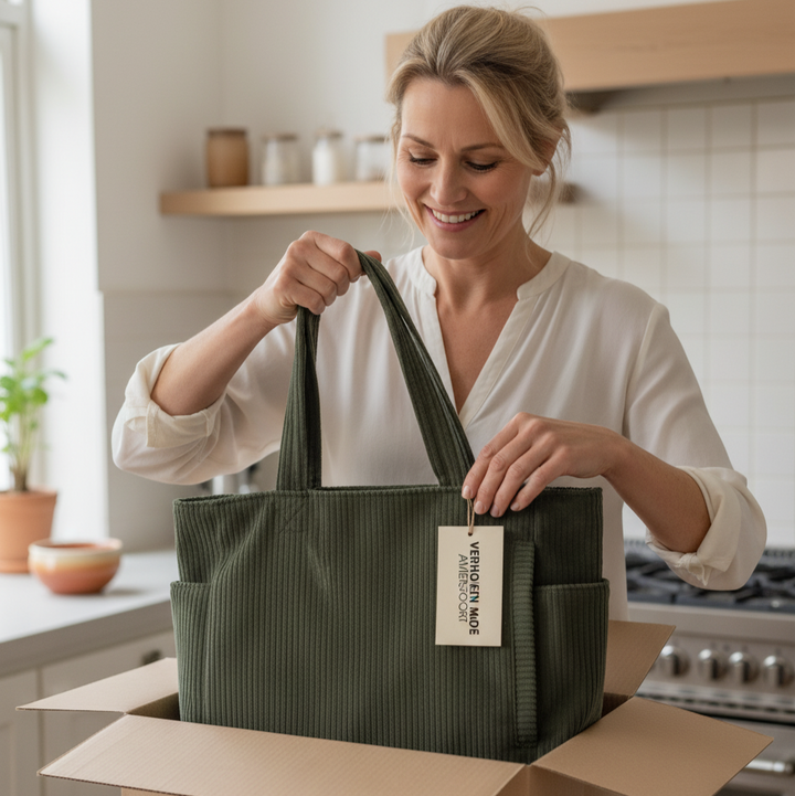 Tilda™ | Ribbed Tote Bag with Cord Detail