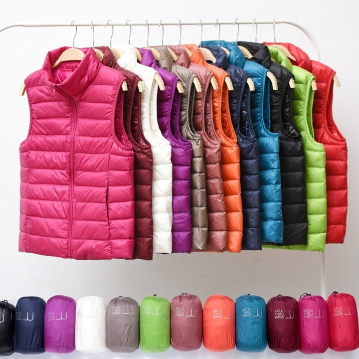 Amira™ | Lightweight down vest with pleated design
